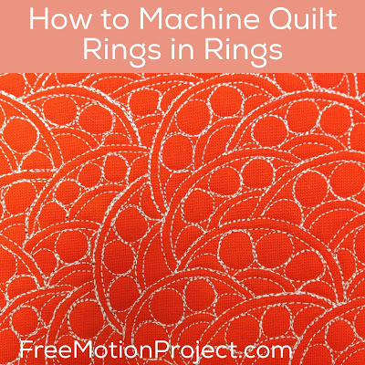 Rings in Rings machine quilting design and free video tutorial with Leah Day